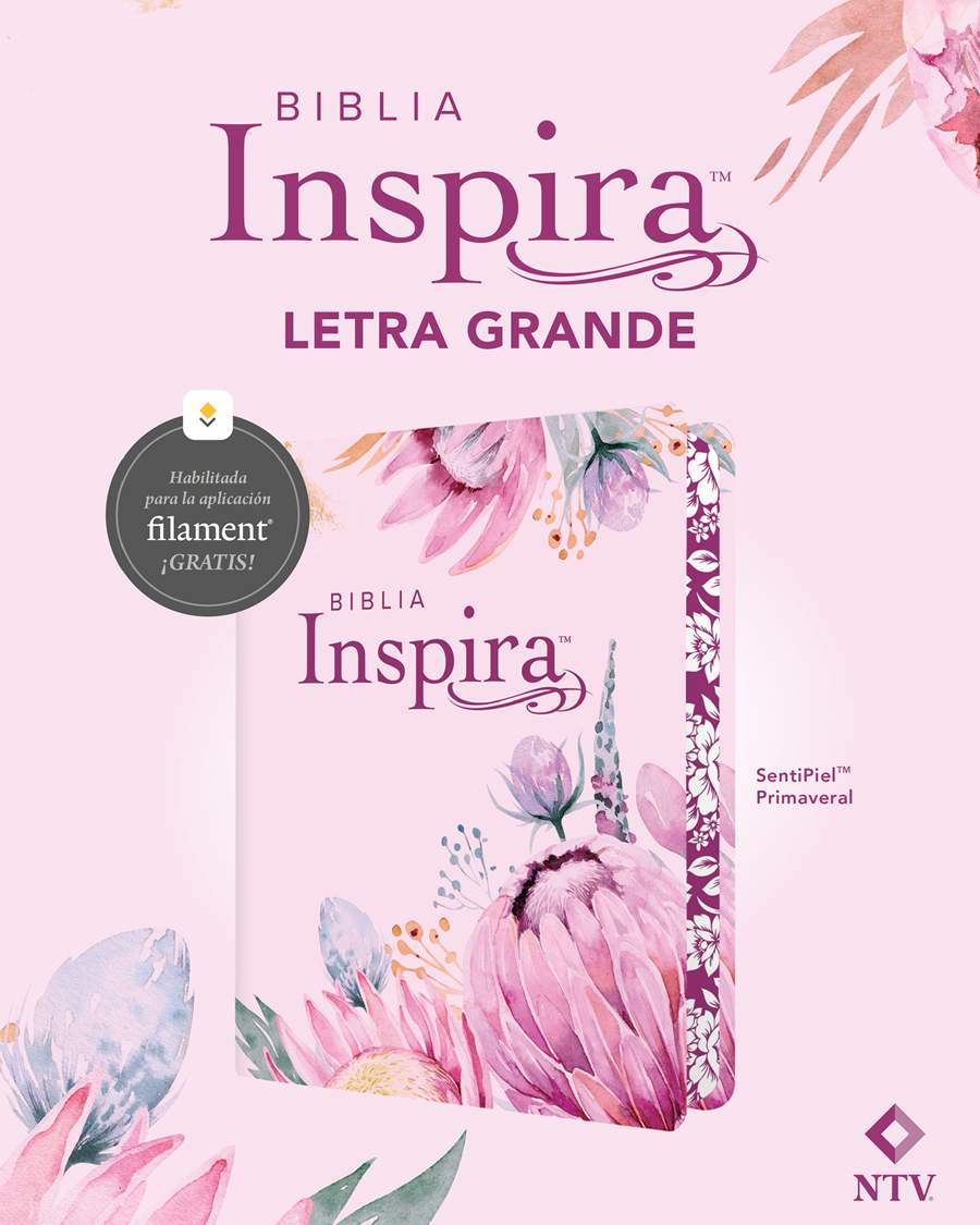 Biblia NTV Inspira primavera, Letra Grande