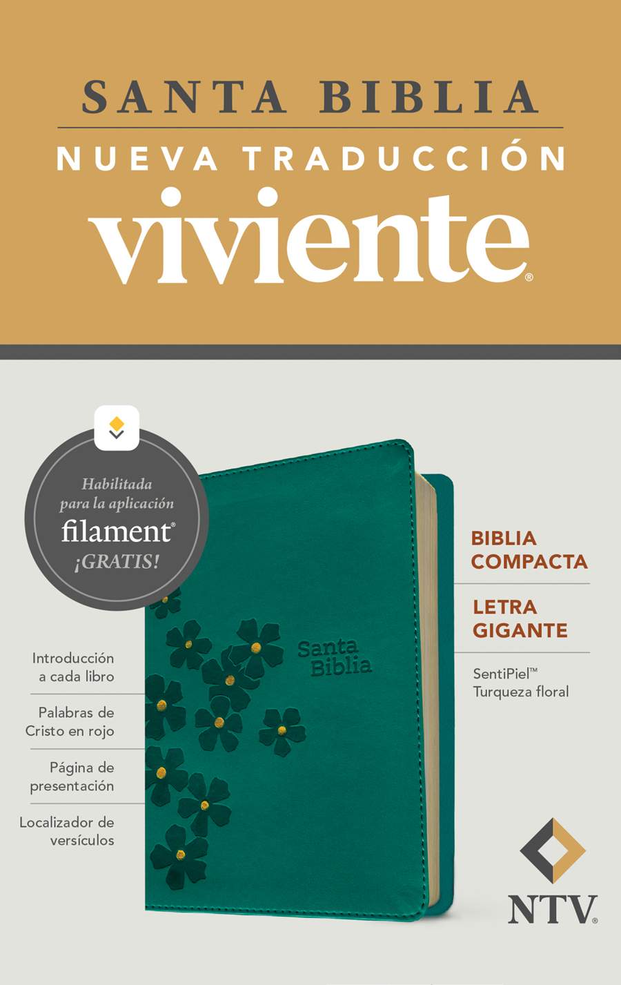 Biblia NTV Edición compacta turquesa