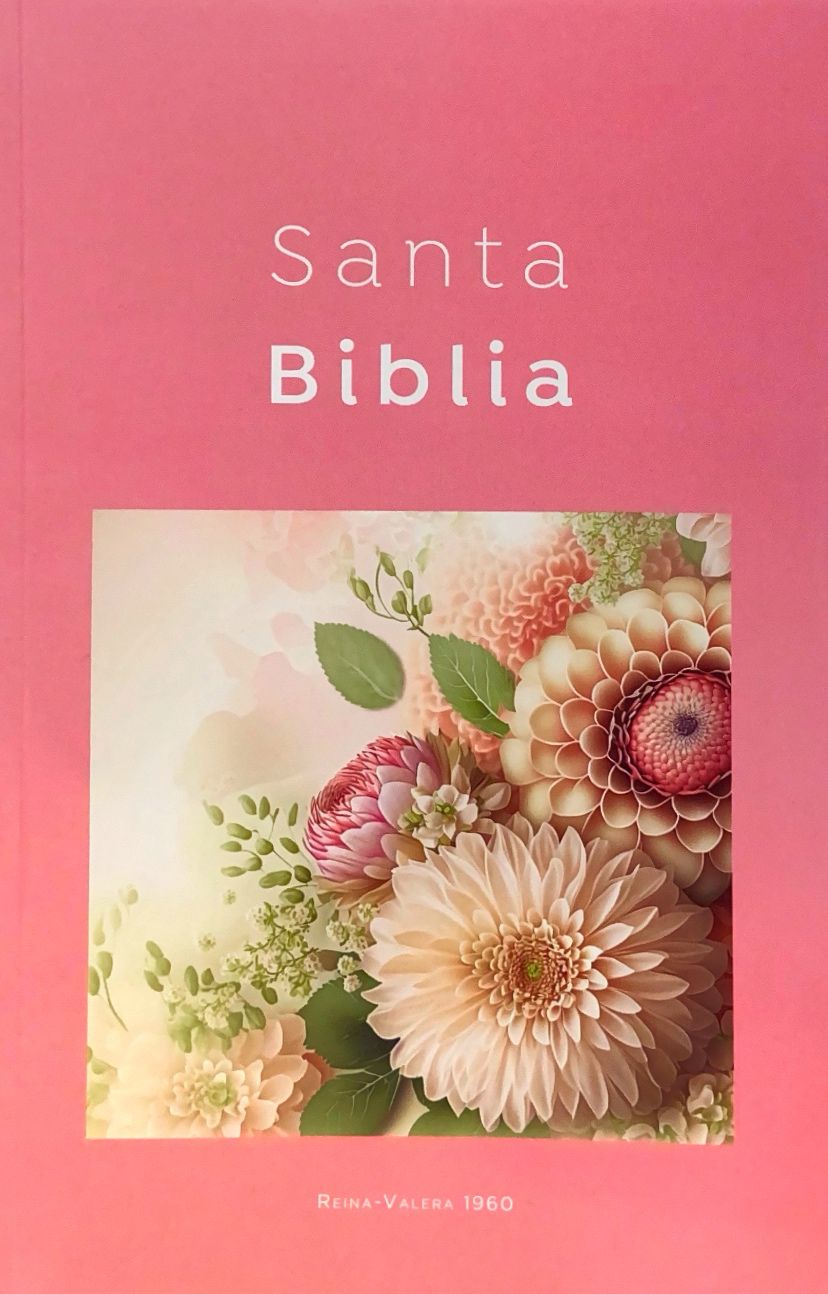 Biblia RVR60 ECO rosa flor