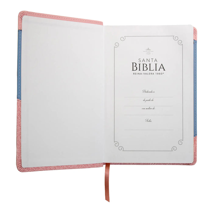 Biblia RVR60 Clasica bitono rosa/azul