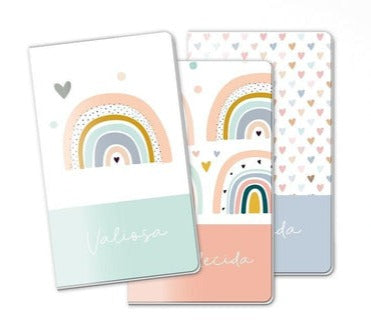 Libretas Set de 3 amada bedecida y valiosa pastel