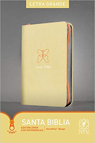 Biblia NTV edicion ziper LG beige - Librería Libros Cristianos - Biblia