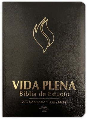 Biblia de Estudio RVR60 Vida Plena, Piel Fab., Negra, Indice - Librería Libros Cristianos - Biblia