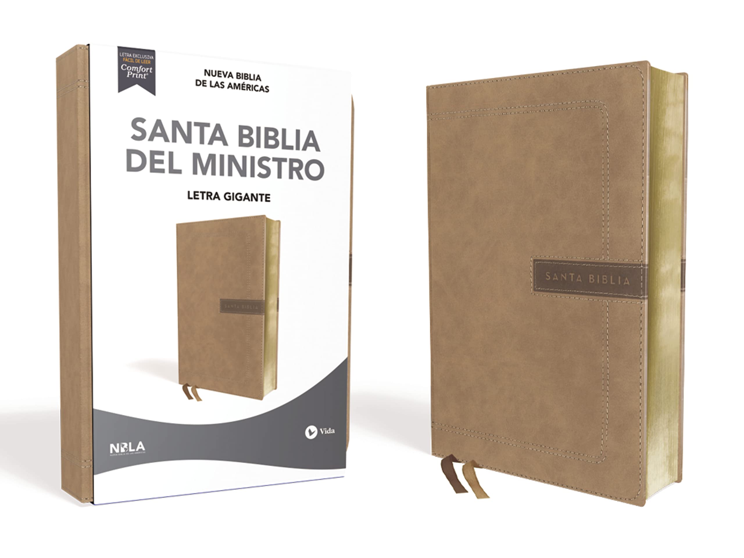 Biblia NBLA del ministro, Beige Letra gigante - Librería Libros Cristianos - Biblia