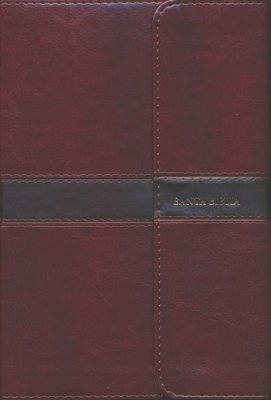 Biblia Referencia NVI Manual Letra Grande marron simil piel solapa con iman - Librería Libros Cristianos - Biblia