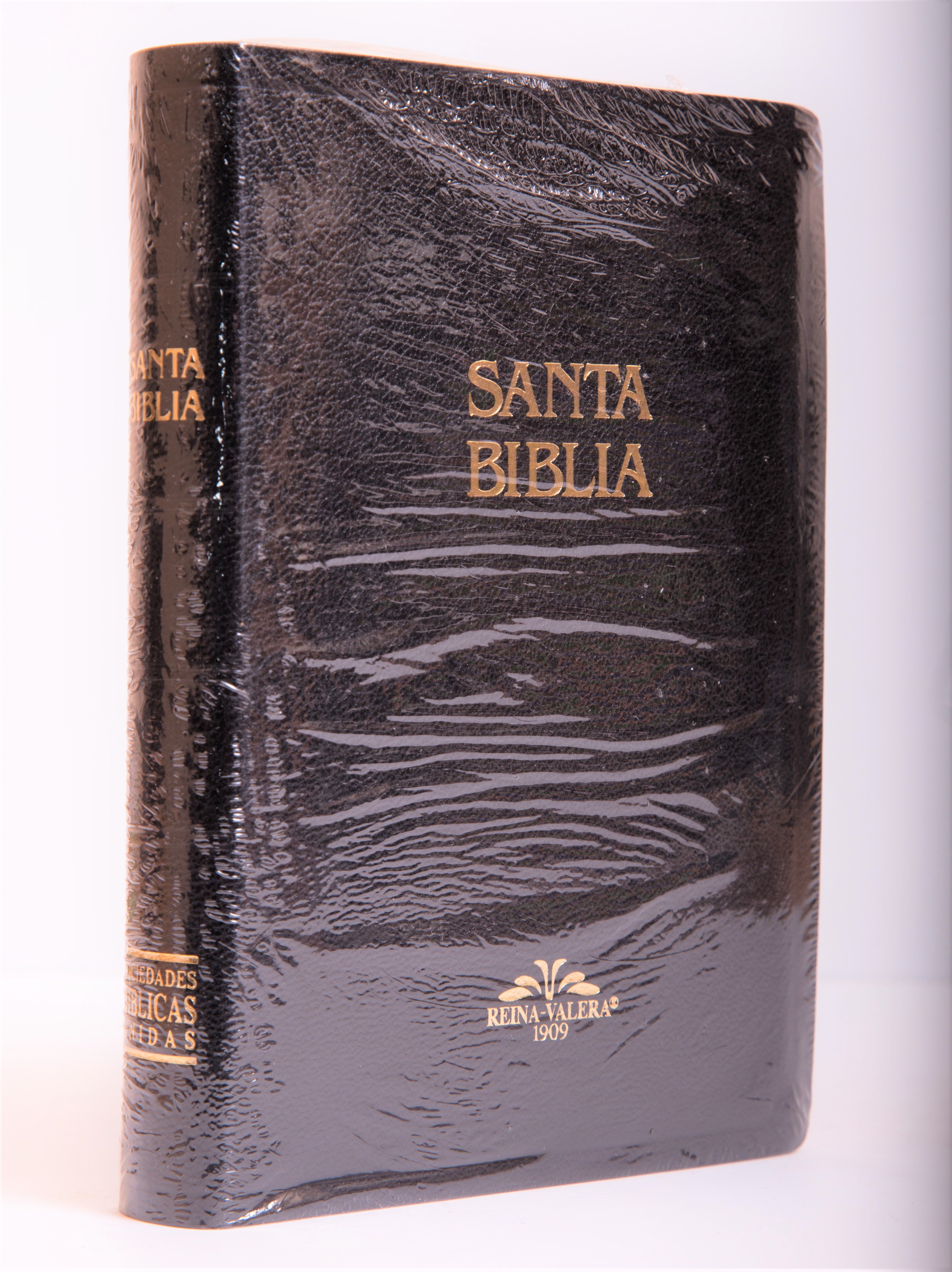 Biblia Mediana 1909 Imit Piel Negro - Librería Libros Cristianos - Biblia