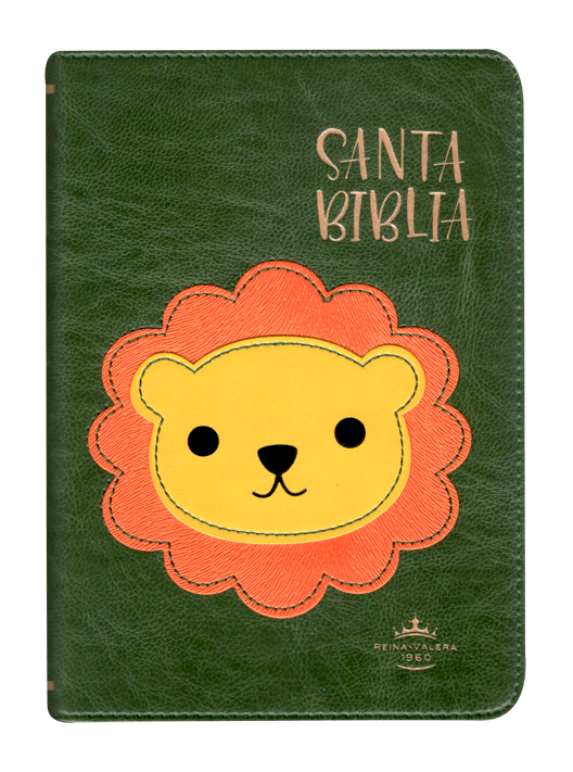 Biblia RVR60 Verde con león - Librería Libros Cristianos - Biblia