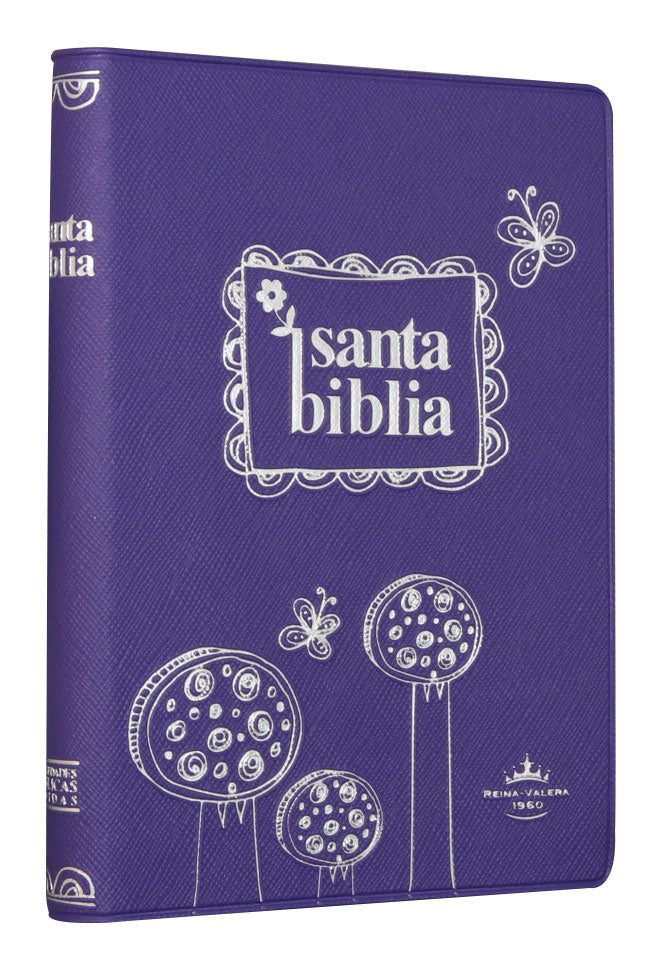 Biblia RVR60 chica vinil violeta - Librería Libros Cristianos - Biblia