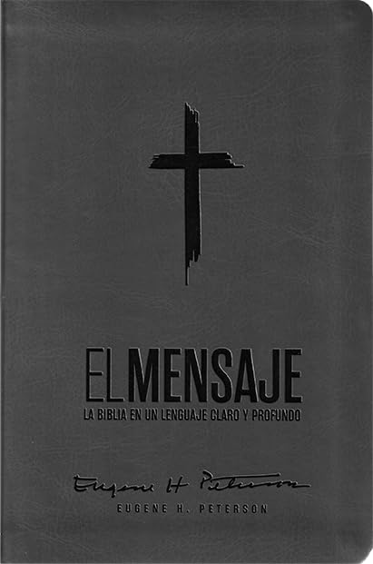 Biblia El Mensaje (SentiPiel, Gris)