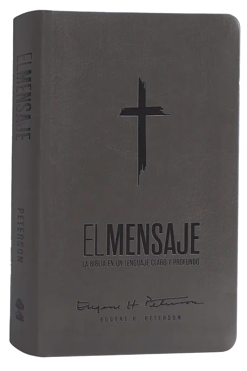 Biblia El Mensaje (SentiPiel, Gris)
