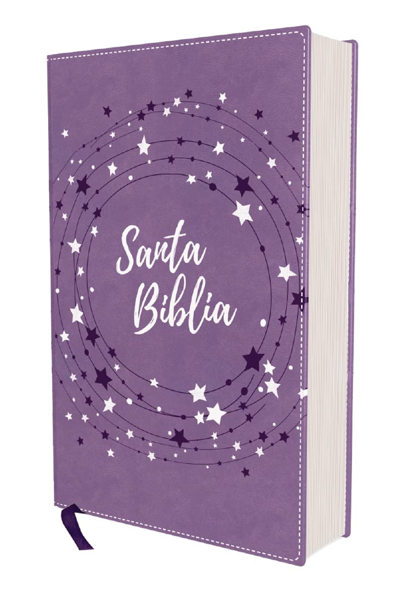 Biblia NVI 2022 para niños texto revisado leathersoft Lavanda