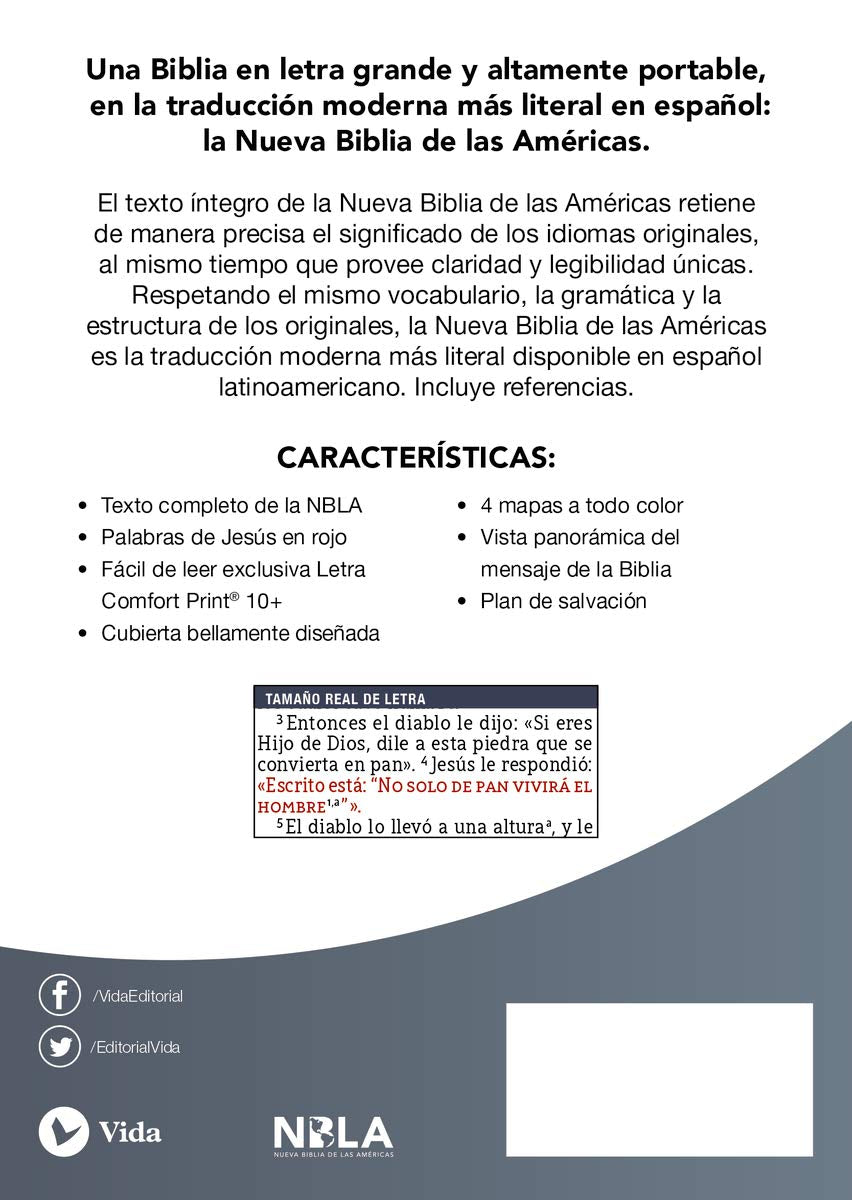 Biblia NBLA ultrafina tamaño manual