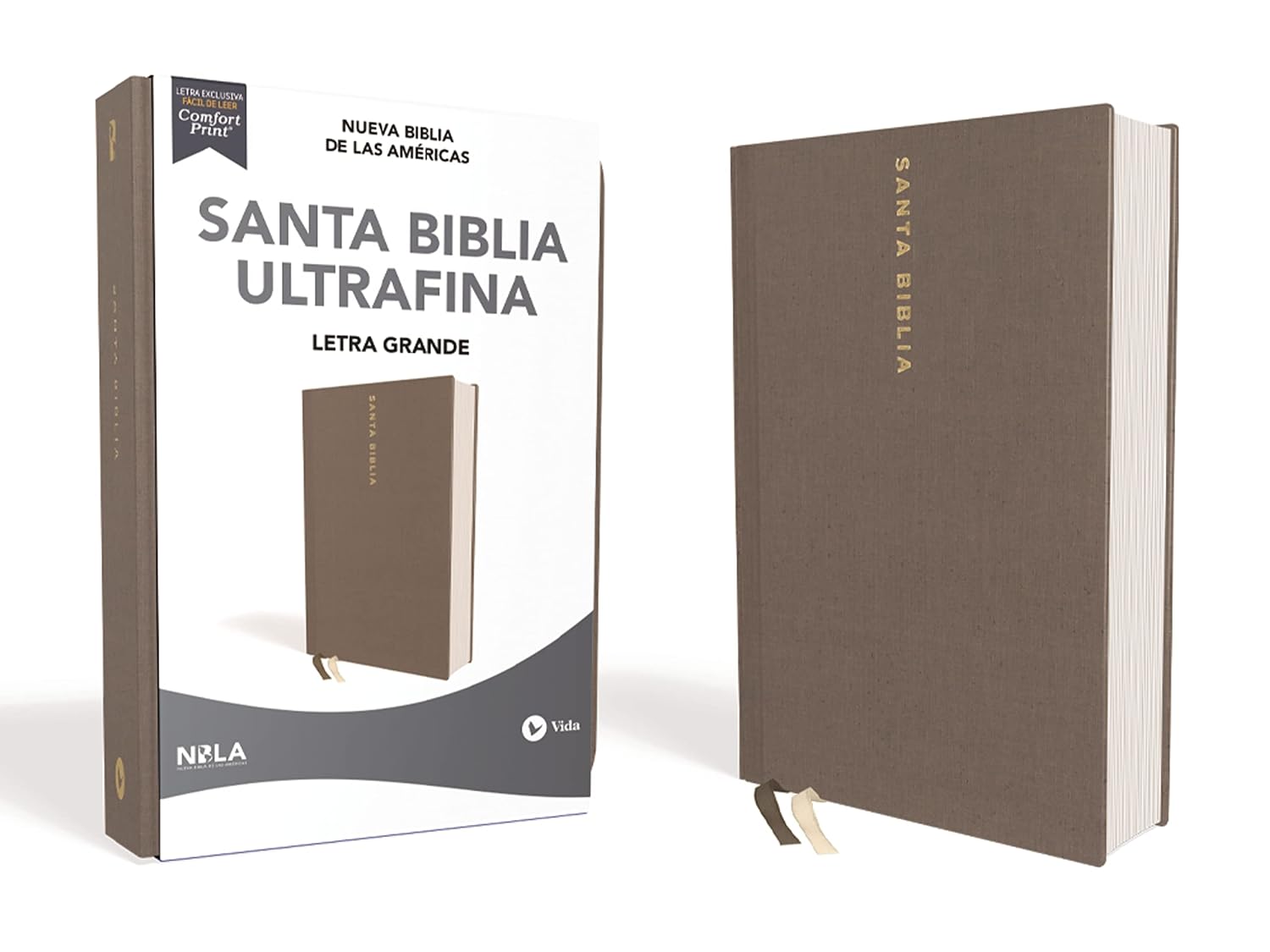 Biblia NBLA ultrafina gris Letra Grande