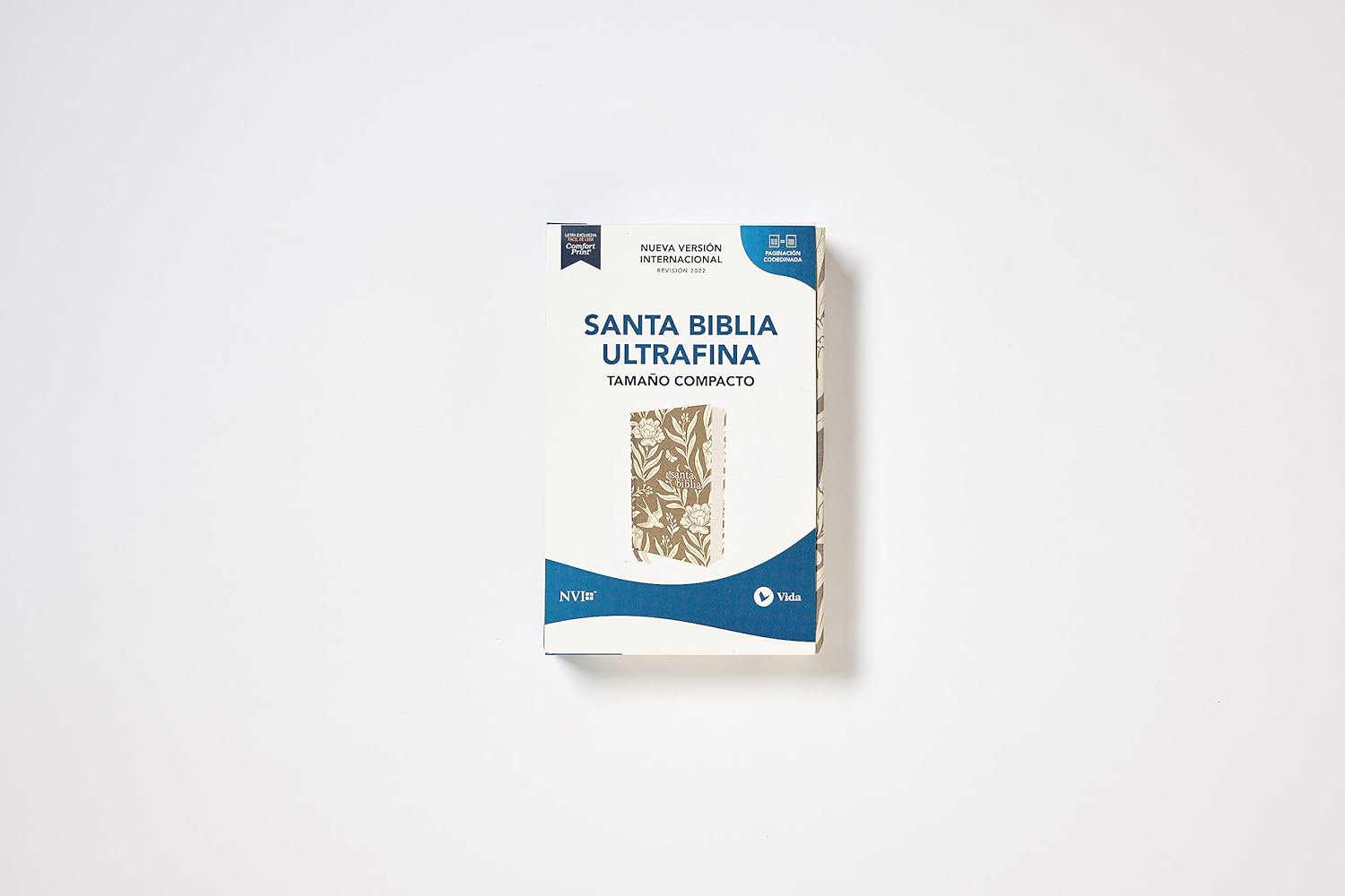 Biblia NVI Texto revisado 2022 floral gray