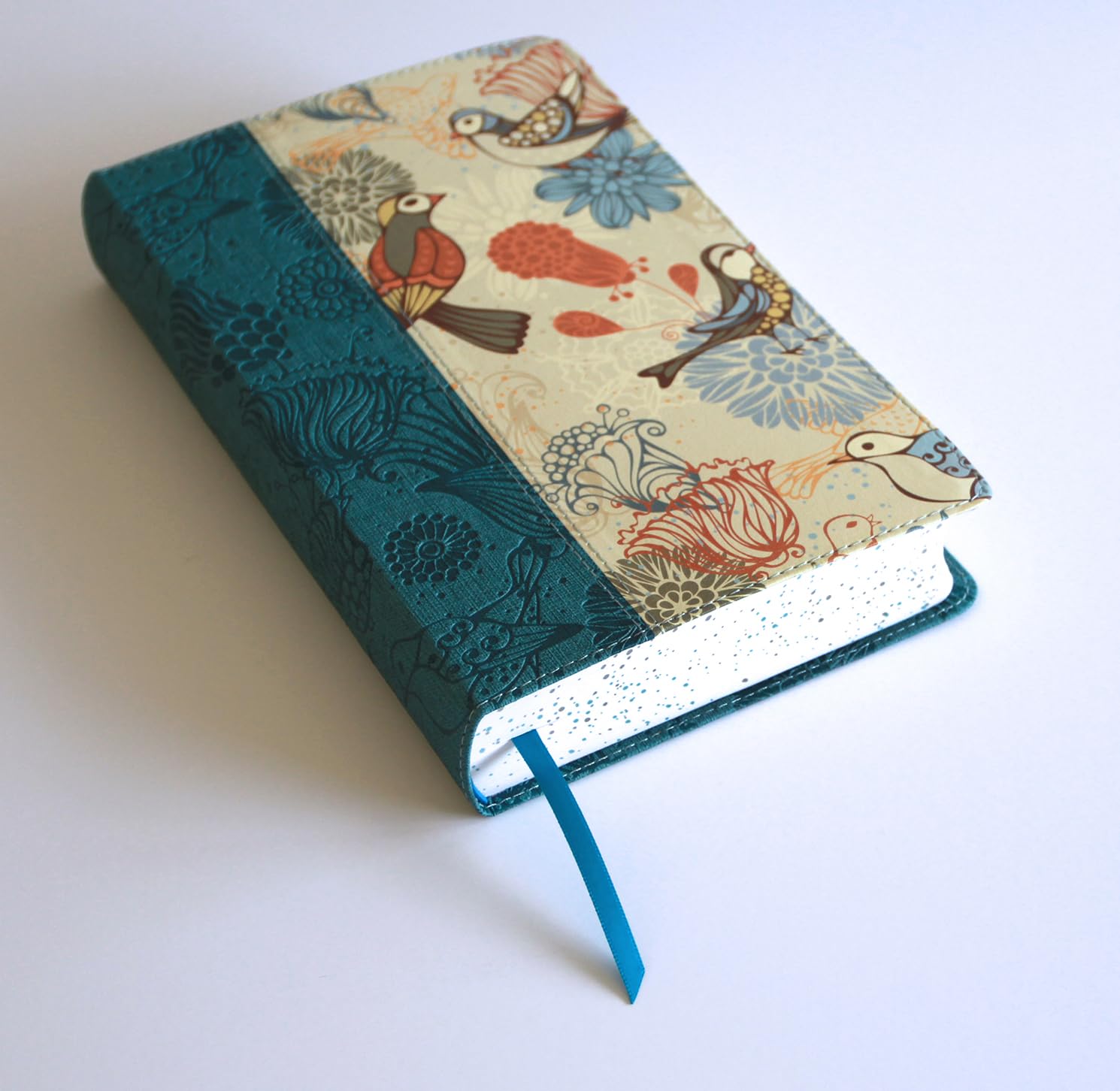 Biblia RVR1960 Letra gigante azul con pájaros