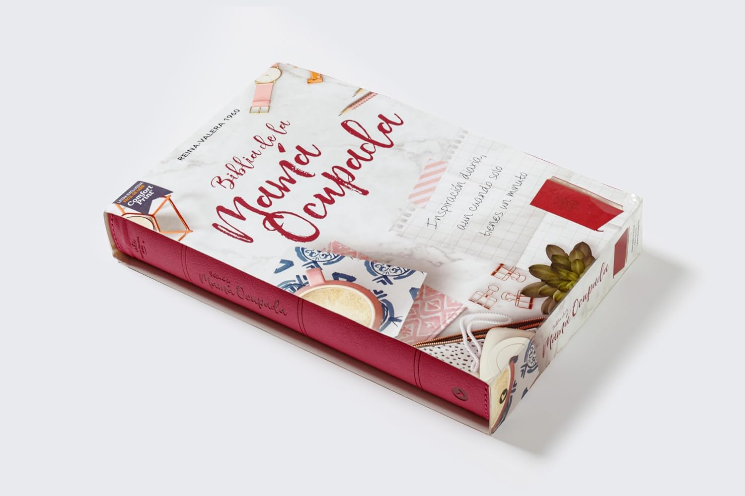 Biblia RVR1960 de la Mama Ocupada magenta