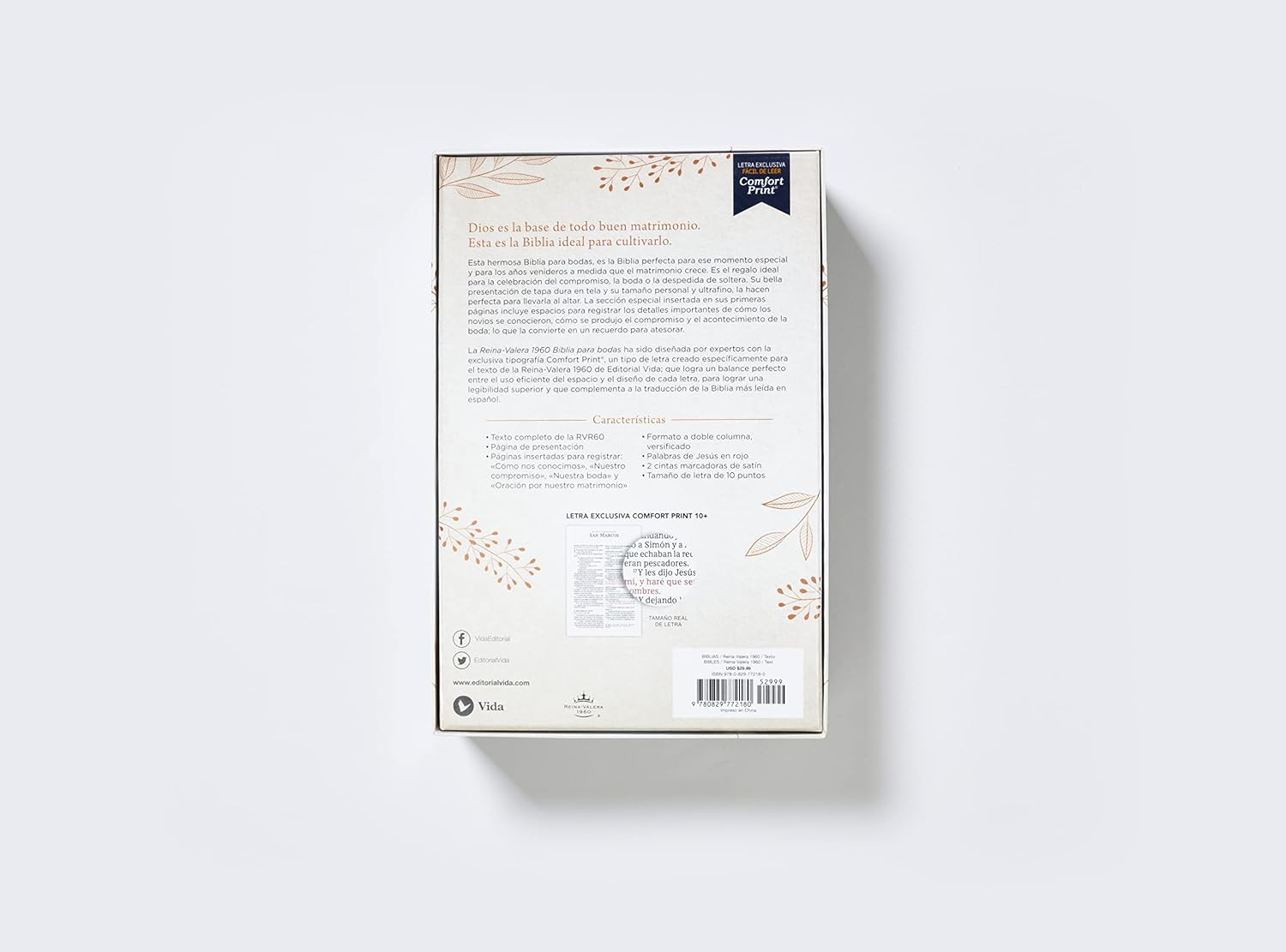 Biblia RVR60 para bodas tela