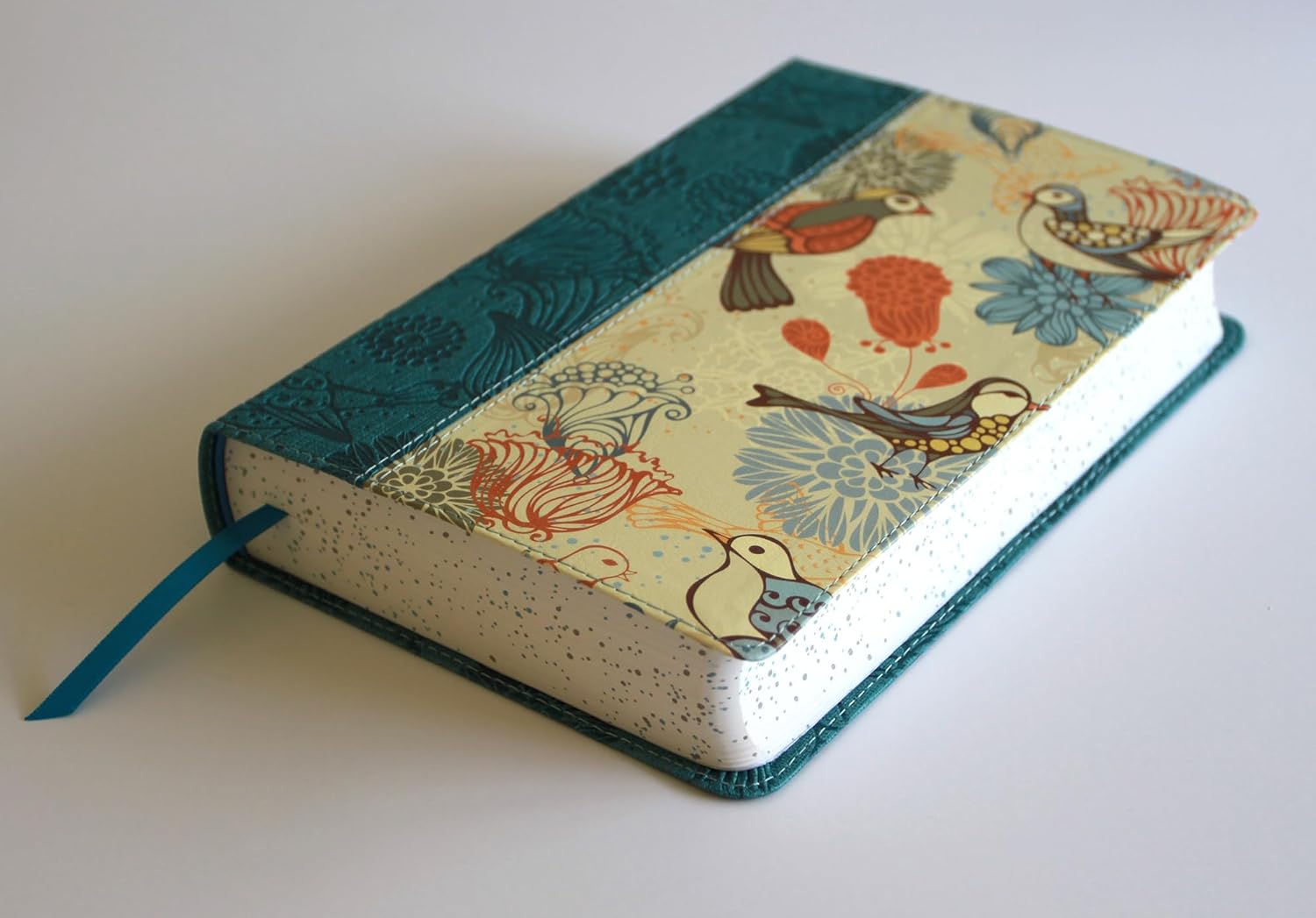 Biblia RVR1960 Letra gigante azul con pájaros