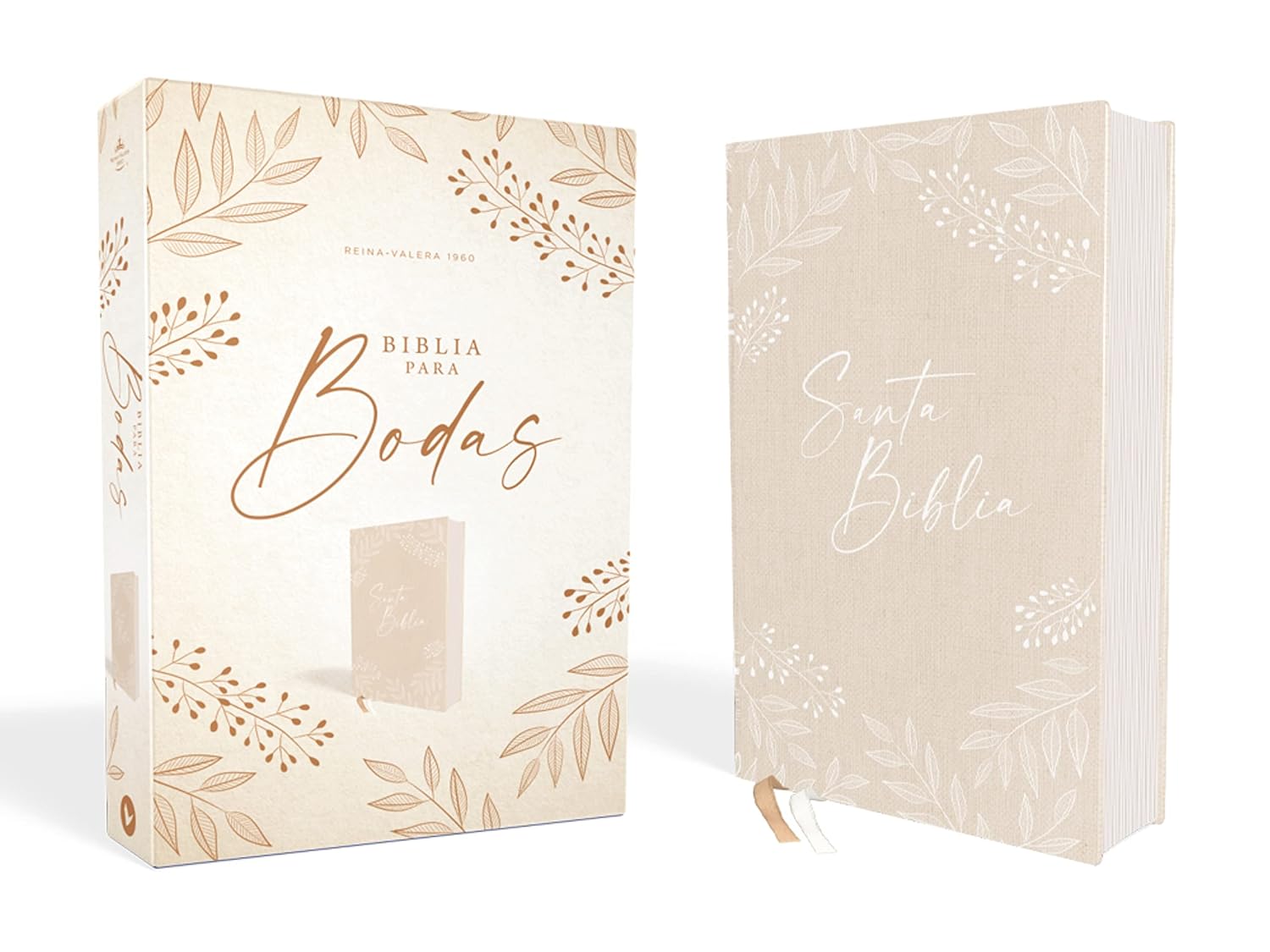 Biblia RVR60 para bodas tela TD Caja de regalo