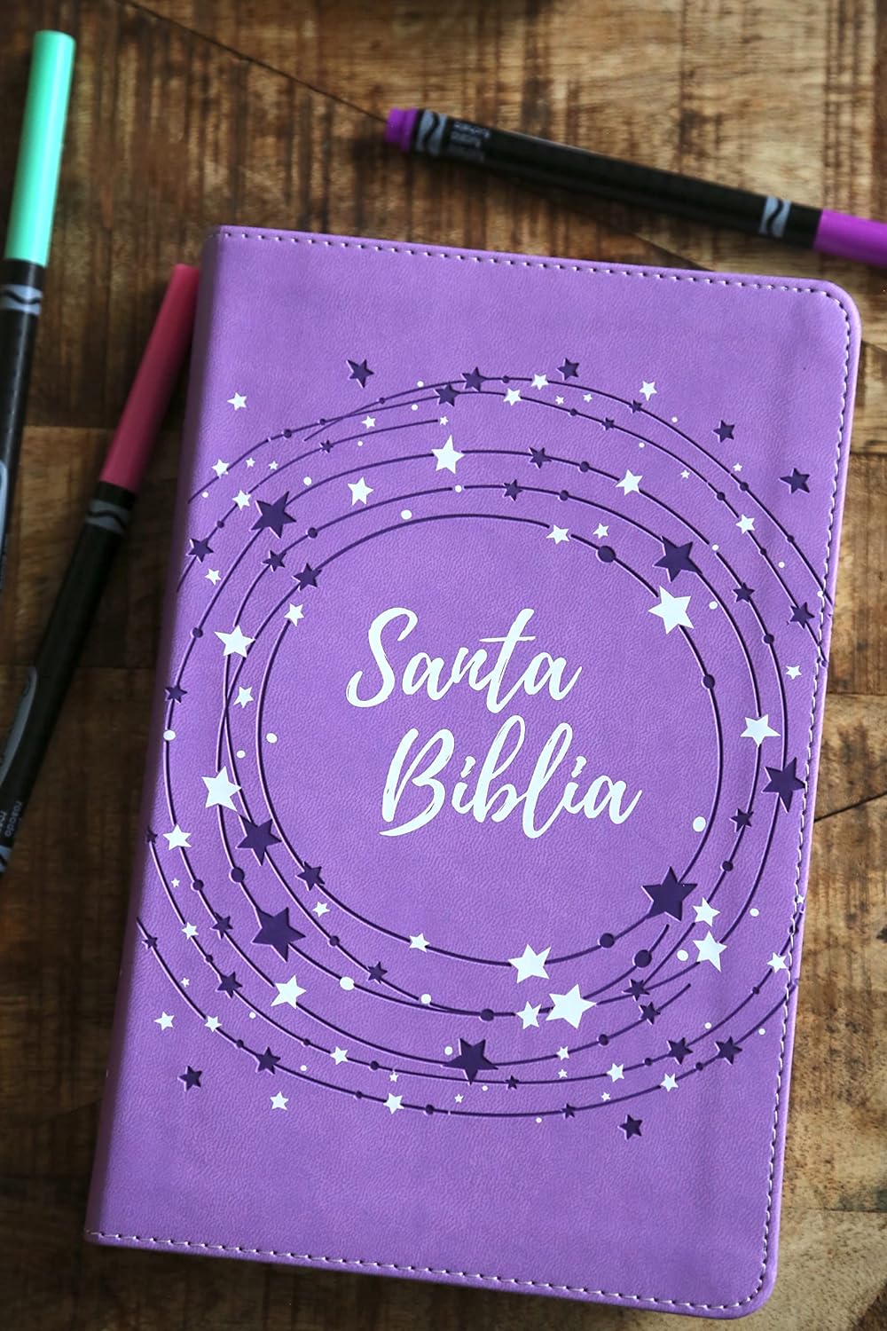 Biblia NVI 2022 para niños texto revisado leathersoft Lavanda