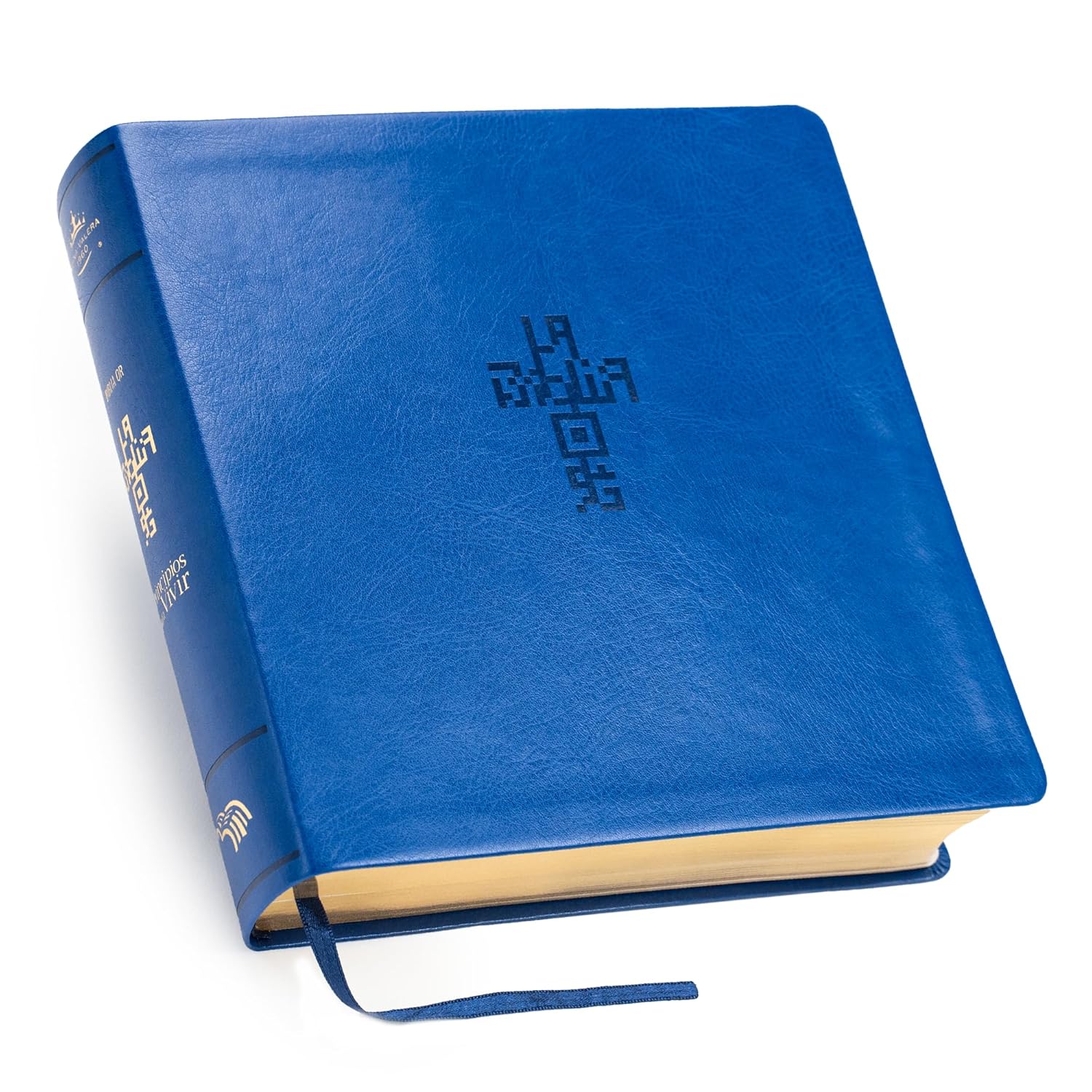 Biblia RV60 QR Principios para vivir azul