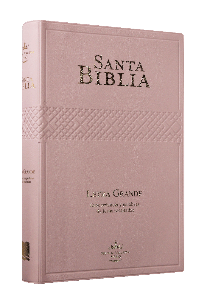 Biblia RVR60 letra grande Rosa Pastel 12P