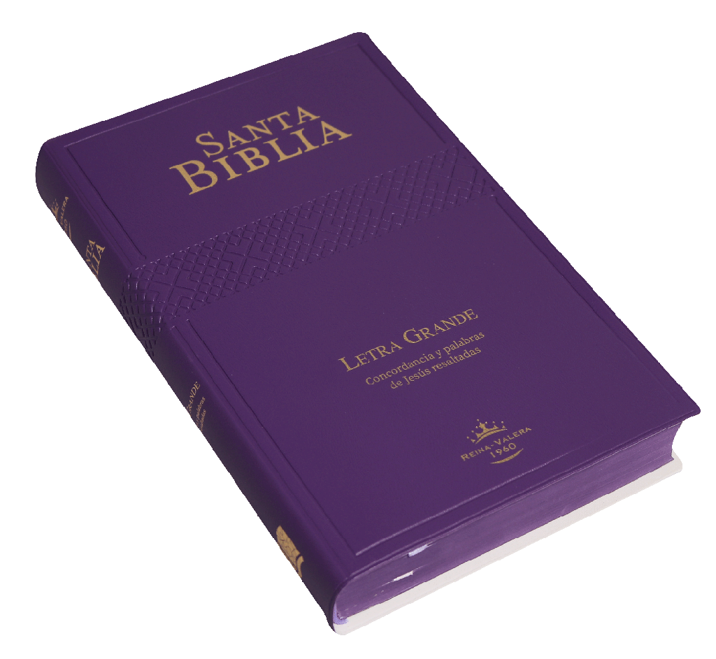 Biblia RVR60 letra grande morado 12P
