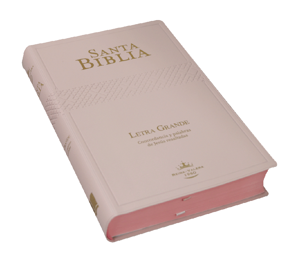 Biblia RVR60 letra grande Rosa Pastel 12P