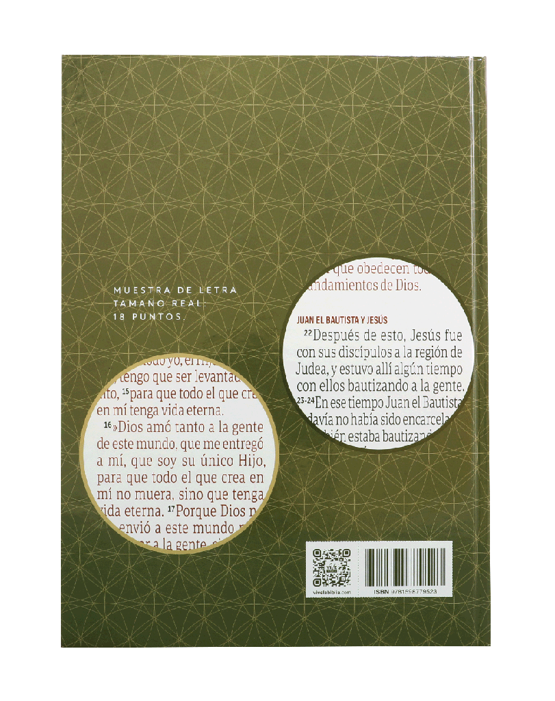 Biblia TLA grande verde Letra super gigante