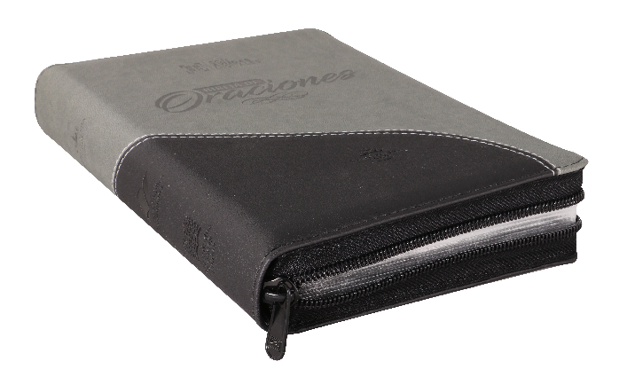 Biblia RVR60 de estudio oraciones gris negro
