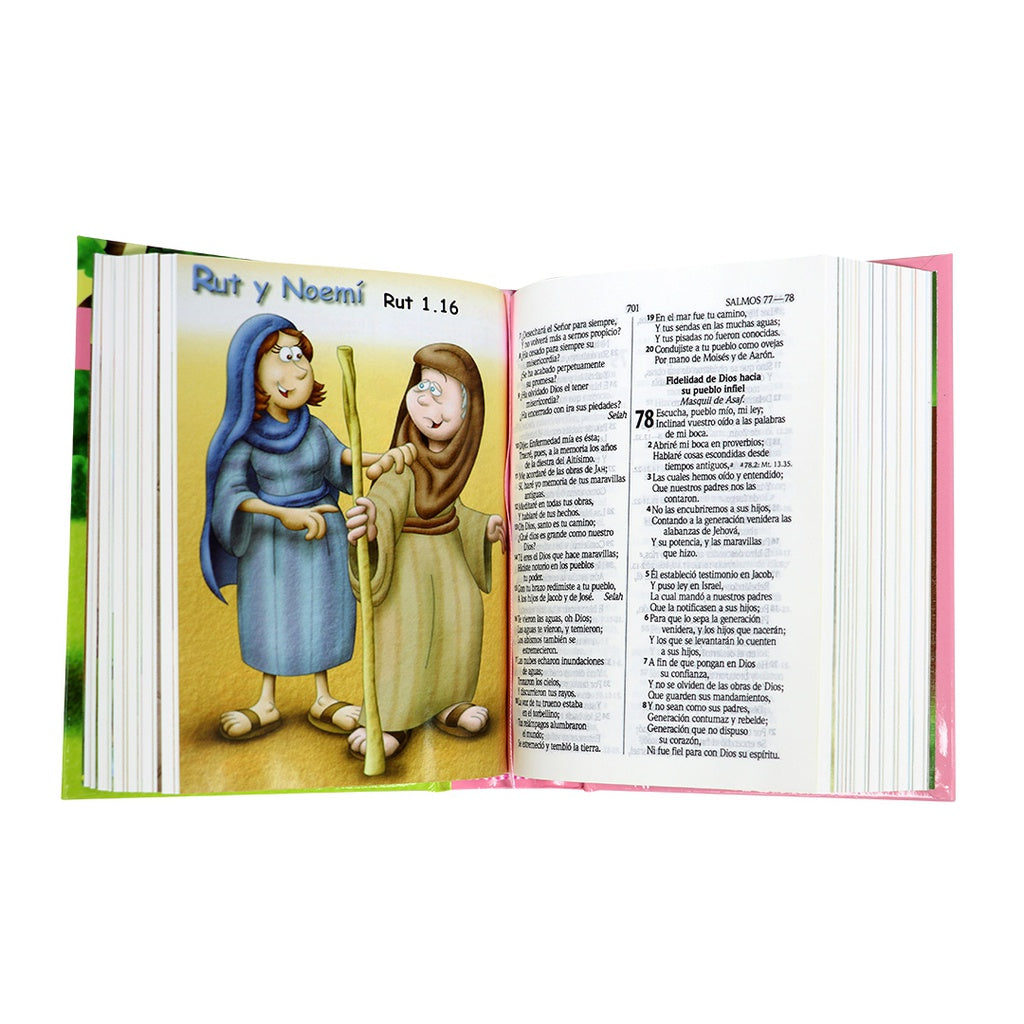 Biblia RVR60 amigos por siempre rosa tapa dura