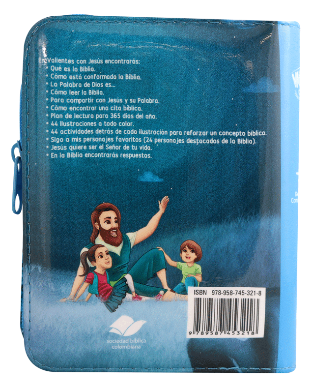 Biblia RVC valientes con Jesús Azul