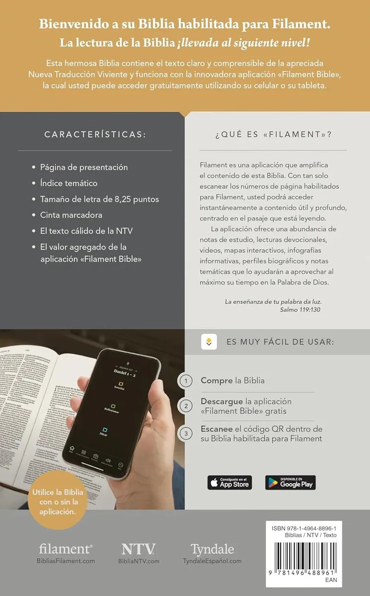 Biblia NTV con filament café