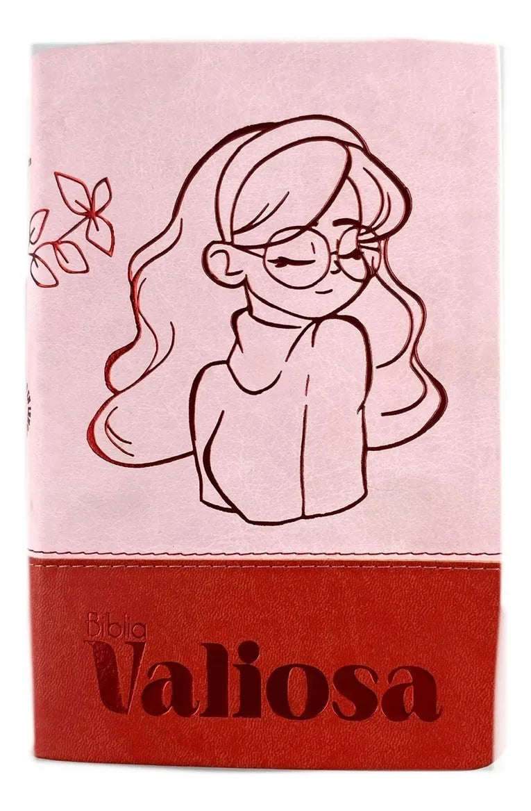 Biblia Tla Valiosa Imitación Piel Rosa/rojo