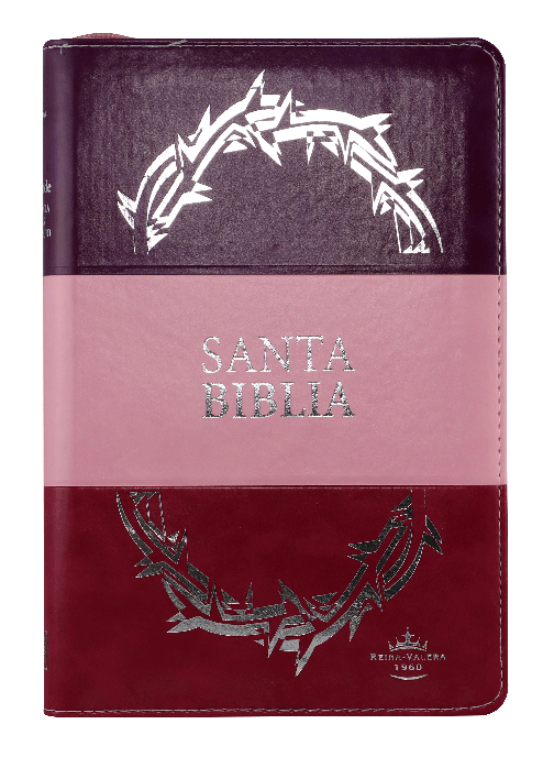 Biblia RVR60 Manual Letra Grande Morado/Rosa Cierre Indice