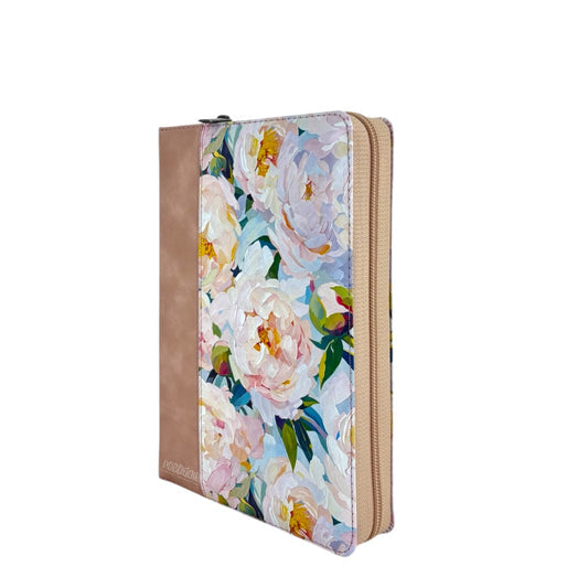 Biblia RVR1960 letra gigante rosa flores