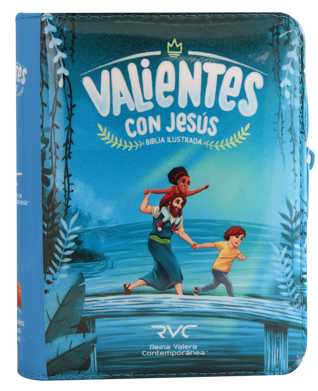 Biblia RVC valientes con Jesús Azul