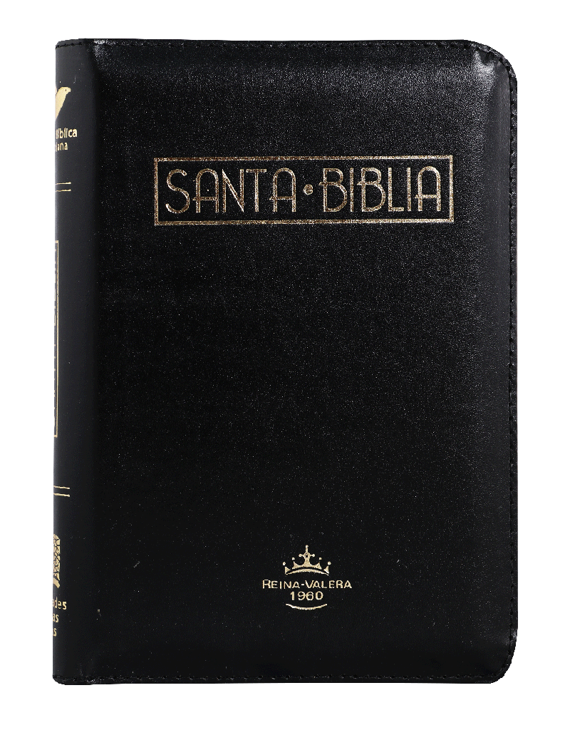 Biblia RVR60 chica negro canto dorado