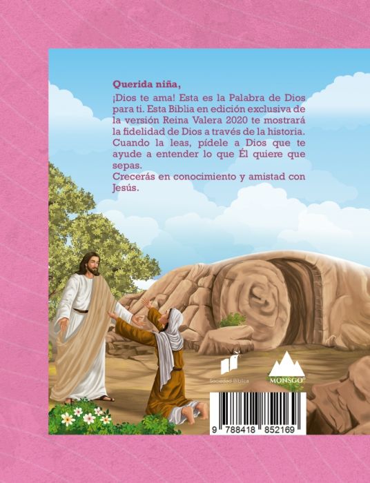 Biblia RVR2020 Para niñas rosada TD