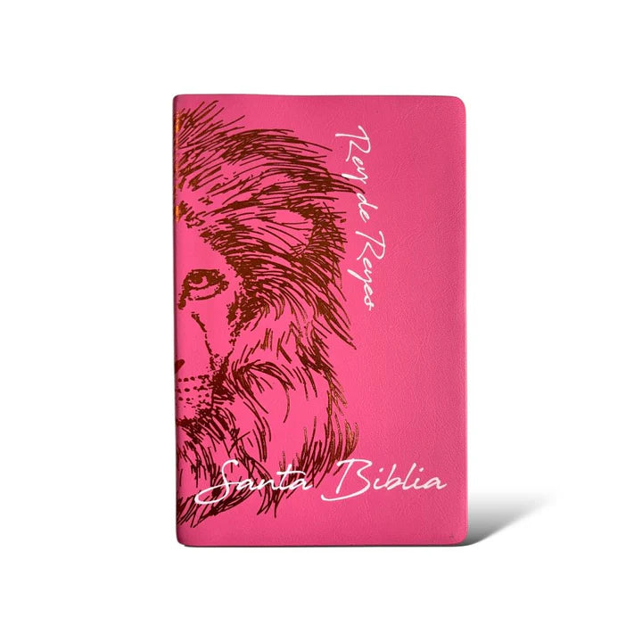 Biblia RVR60 mediana rosa león