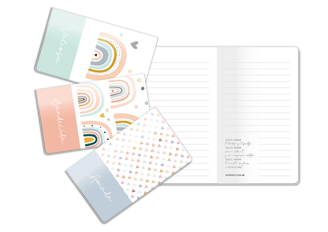 Libretas Set de 3 amada bedecida y valiosa pastel