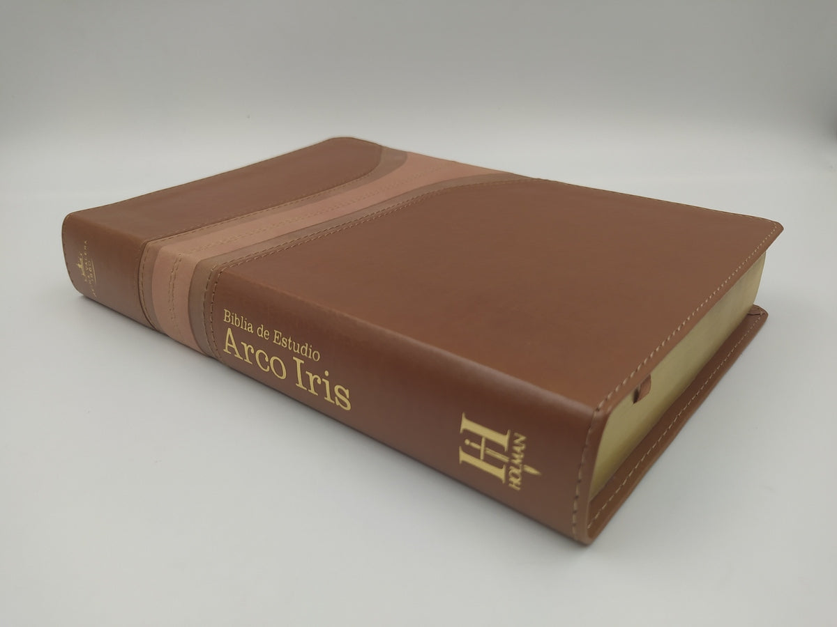 Biblia de Estudio Arcoiris Simil Piel con índice RVR60 - Librería Libros Cristianos - Biblia