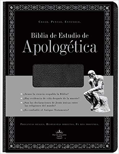 Biblia de estudio apologética imitación piel negra RVR60 - Librería Libros Cristianos - Biblia