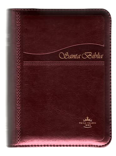 Biblia RVR60 bolsillo vino imitación cierre indice - Librería Libros Cristianos - Biblia