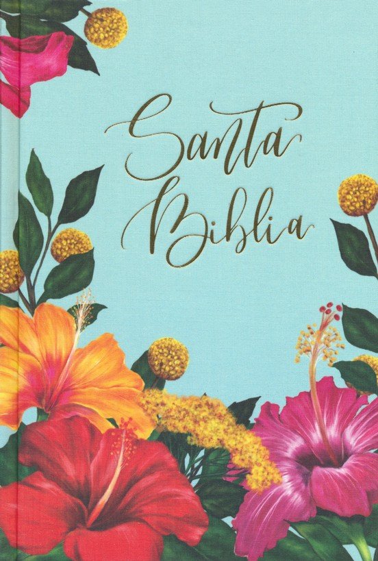 Biblia RVR60 edición artística TD floral canto con diseño - Librería Libros Cristianos - Biblia