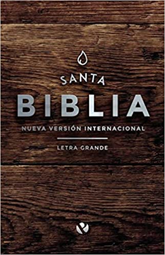 Biblia Letra Grande NVI - Tapa Rustica Madera - Librería Libros Cristianos - Biblia