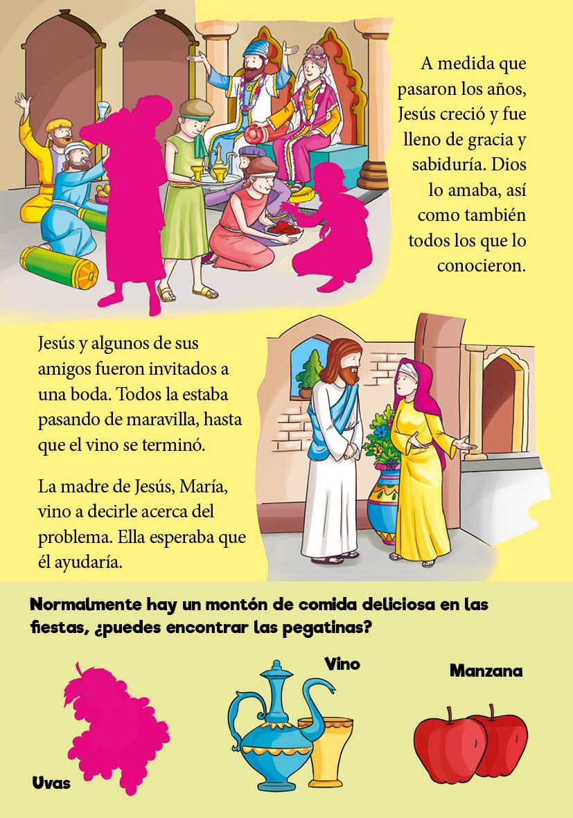 Libro de pegatinas los milagros de Jesus