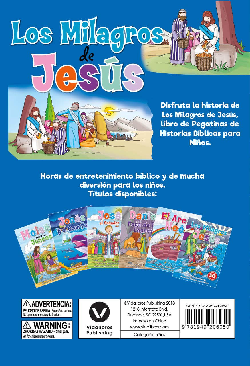 Libro de pegatinas los milagros de Jesus