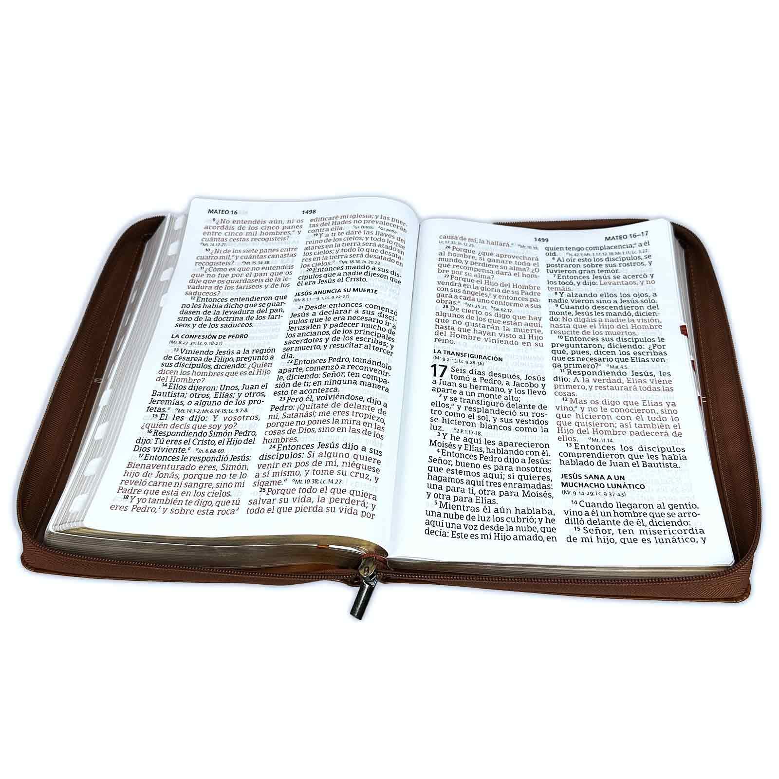 Biblia RVR60 letra ultra gigante caoba marrón cierre ind