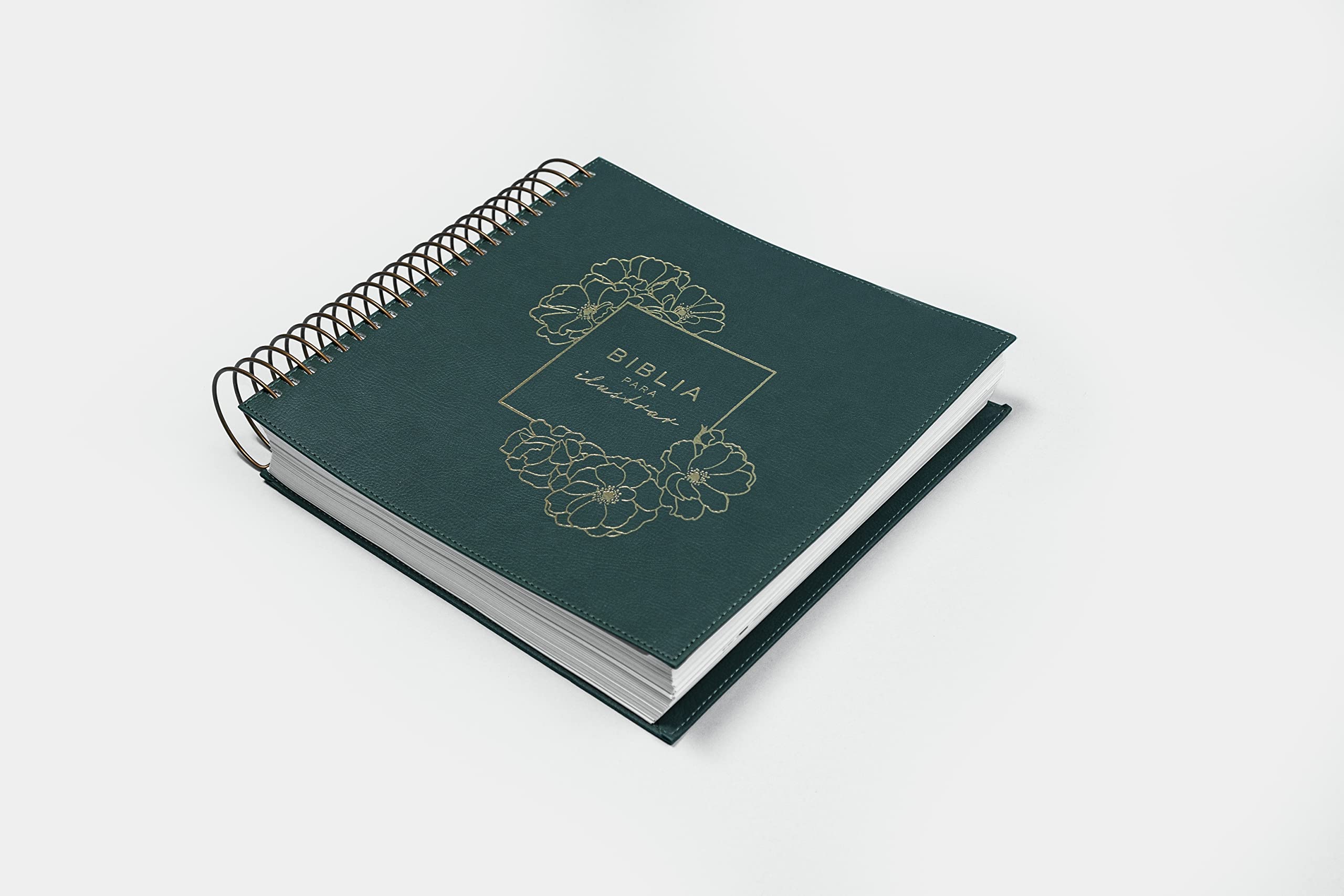 Biblia RVR60 para ilustrar verde símil piel - Librería Libros Cristianos - Biblia
